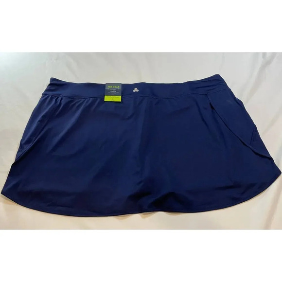 NWT Tek Gear Workout Womens Navy Blue Midrise Skort 4X, Fits Mid Thigh - Picture 2 of 5